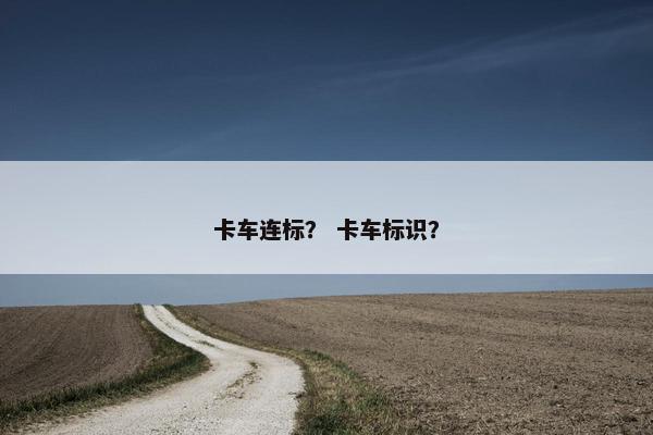 卡车连标？ 卡车标识？