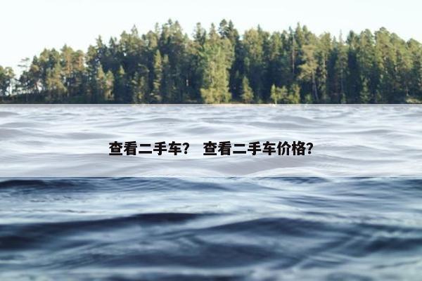 查看二手车？ 查看二手车价格？
