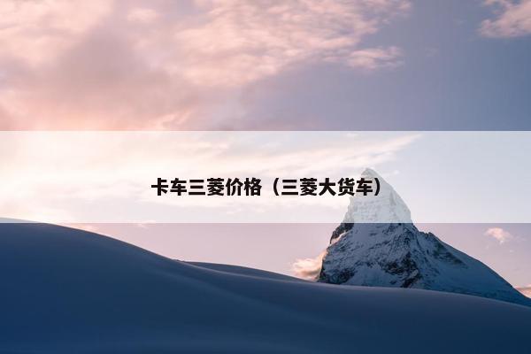 卡车三菱价格（三菱大货车）