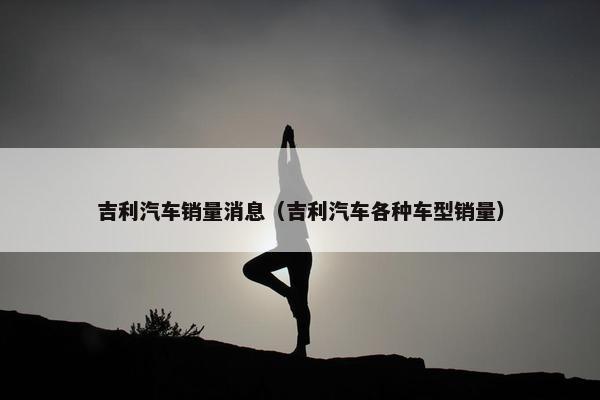 吉利汽车销量消息（吉利汽车各种车型销量）