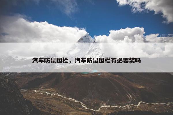 汽车防鼠围栏，汽车防鼠围栏有必要装吗