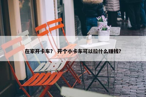 在家开卡车？ 开个小卡车可以拉什么赚钱？