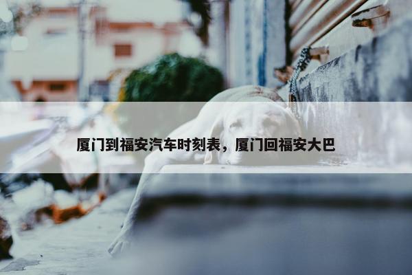 厦门到福安汽车时刻表，厦门回福安大巴
