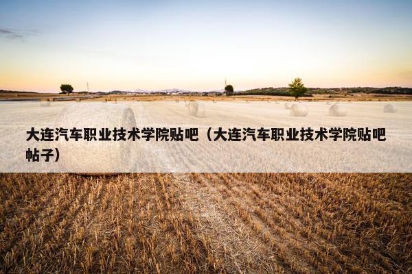 大连汽车职业技术学院贴吧（大连汽车职业技术学院贴吧帖子）