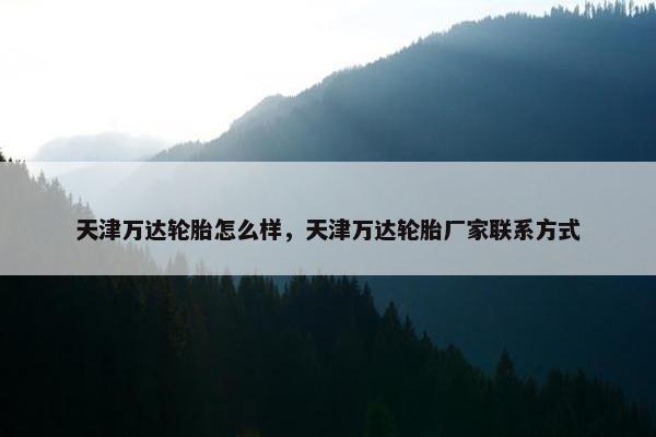 天津万达轮胎怎么样，天津万达轮胎厂家联系方式