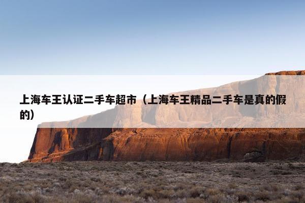 上海车王认证二手车超市（上海车王精品二手车是真的假的）