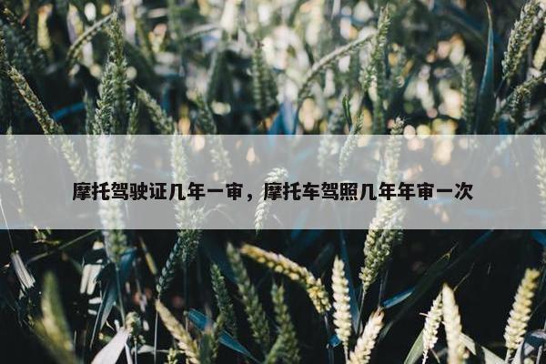 摩托驾驶证几年一审，摩托车驾照几年年审一次