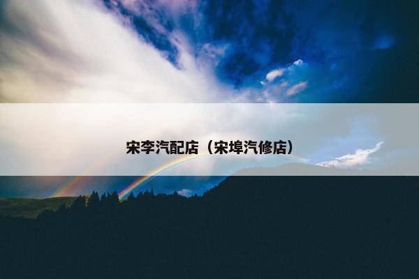 宋李汽配店（宋埠汽修店）