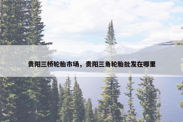 贵阳三桥轮胎市场，贵阳三角轮胎批发在哪里