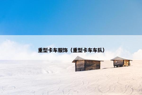 重型卡车服饰（重型卡车车队）