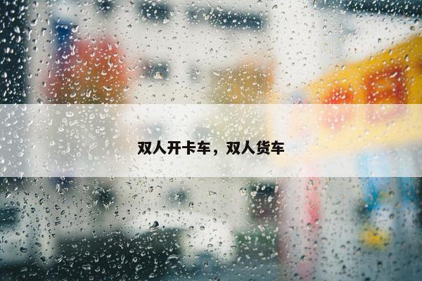双人开卡车，双人货车
