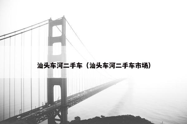 汕头车河二手车（汕头车河二手车市场）