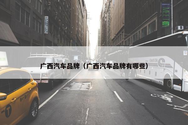 广西汽车品牌（广西汽车品牌有哪些）