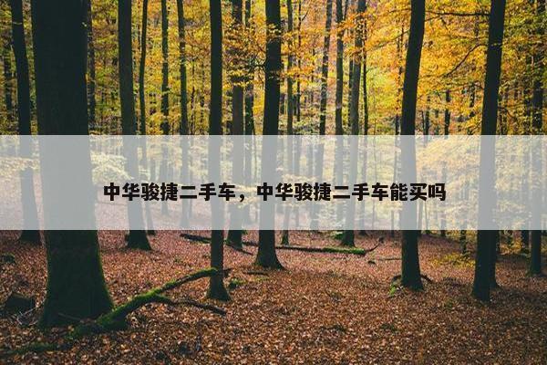 中华骏捷二手车，中华骏捷二手车能买吗