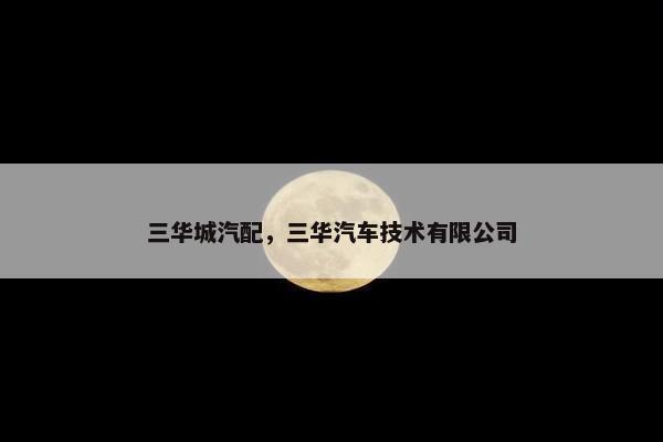 三华城汽配，三华汽车技术有限公司