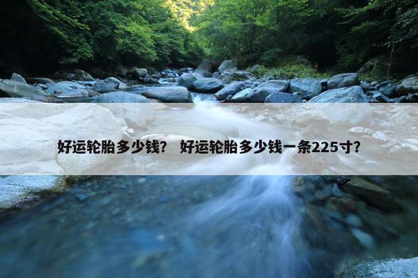 好运轮胎多少钱？ 好运轮胎多少钱一条225寸？