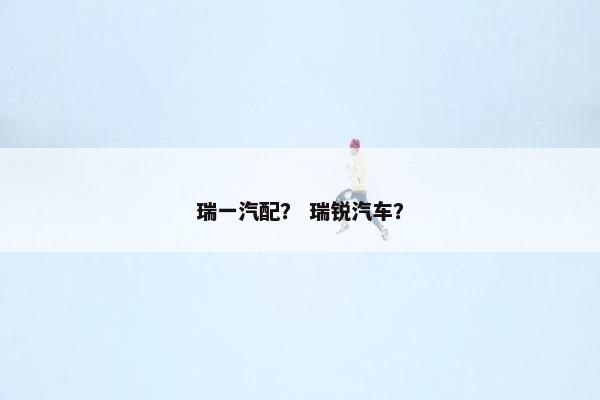 瑞一汽配？ 瑞锐汽车？