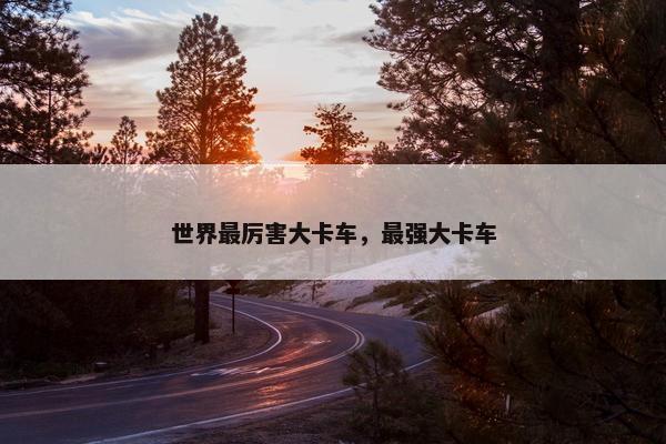 世界最厉害大卡车，最强大卡车