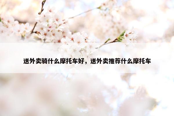 送外卖骑什么摩托车好，送外卖推荐什么摩托车
