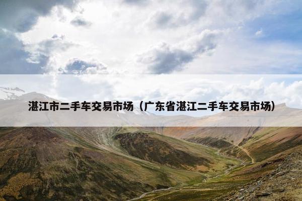 湛江市二手车交易市场（广东省湛江二手车交易市场）