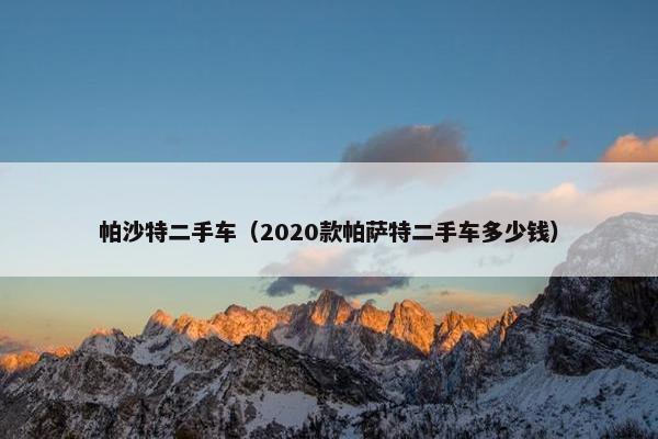 帕沙特二手车（2020款帕萨特二手车多少钱）