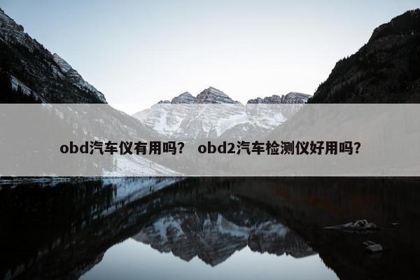 obd汽车仪有用吗？ obd2汽车检测仪好用吗？
