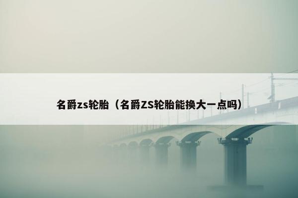 名爵zs轮胎（名爵ZS轮胎能换大一点吗）