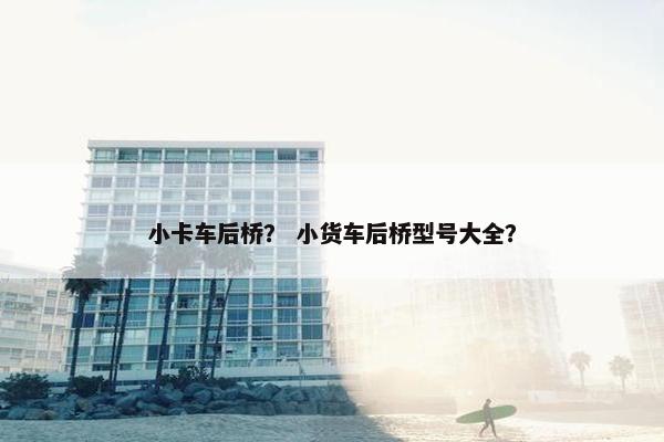 小卡车后桥？ 小货车后桥型号大全？