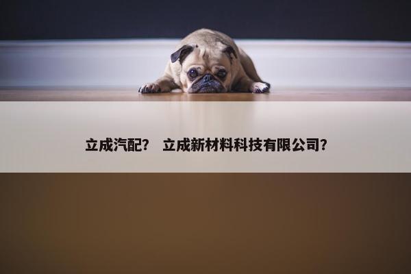 立成汽配？ 立成新材料科技有限公司？
