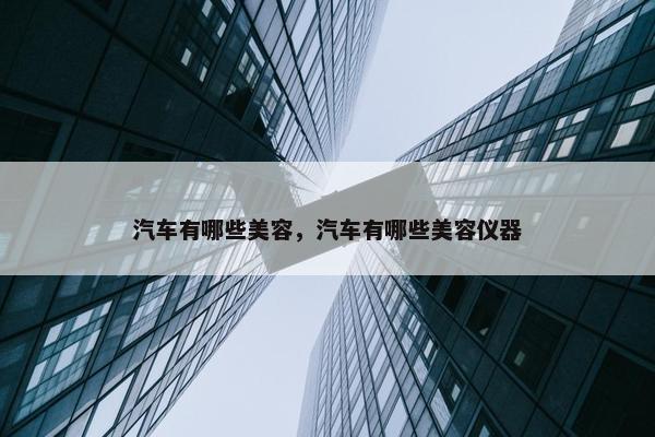 汽车有哪些美容，汽车有哪些美容仪器
