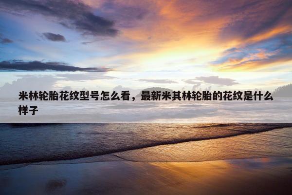 米林轮胎花纹型号怎么看，最新米其林轮胎的花纹是什么样子