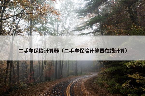 二手车保险计算器（二手车保险计算器在线计算）