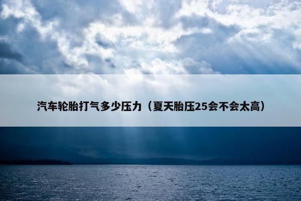 汽车轮胎打气多少压力（夏天胎压25会不会太高）