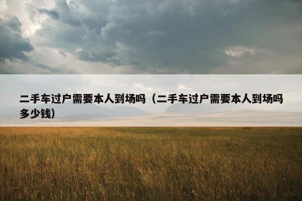 二手车过户需要本人到场吗（二手车过户需要本人到场吗多少钱）