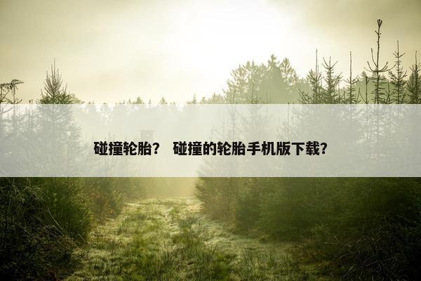 碰撞轮胎？ 碰撞的轮胎手机版下载？