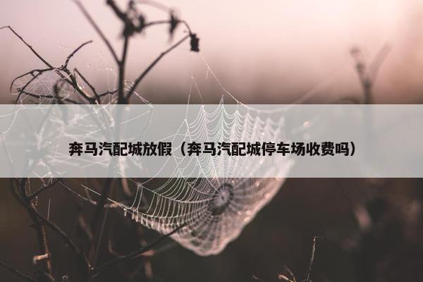 奔马汽配城放假（奔马汽配城停车场收费吗）