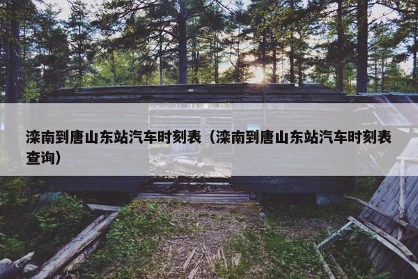 滦南到唐山东站汽车时刻表（滦南到唐山东站汽车时刻表查询）