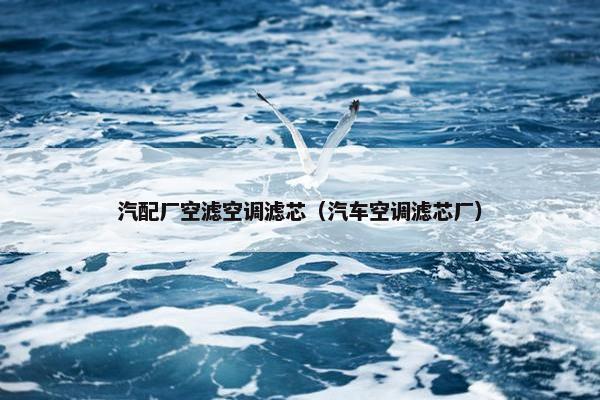汽配厂空滤空调滤芯（汽车空调滤芯厂）