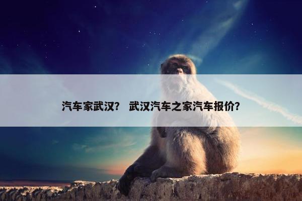 汽车家武汉？ 武汉汽车之家汽车报价？
