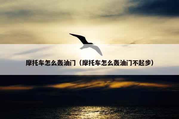 摩托车怎么轰油门（摩托车怎么轰油门不起步）