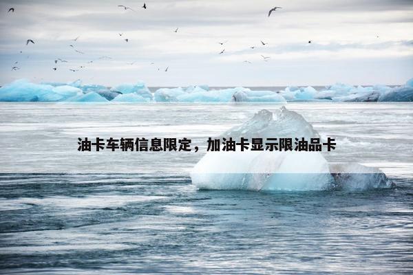 油卡车辆信息限定，加油卡显示限油品卡