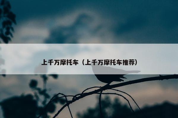 上千万摩托车（上千万摩托车推荐）
