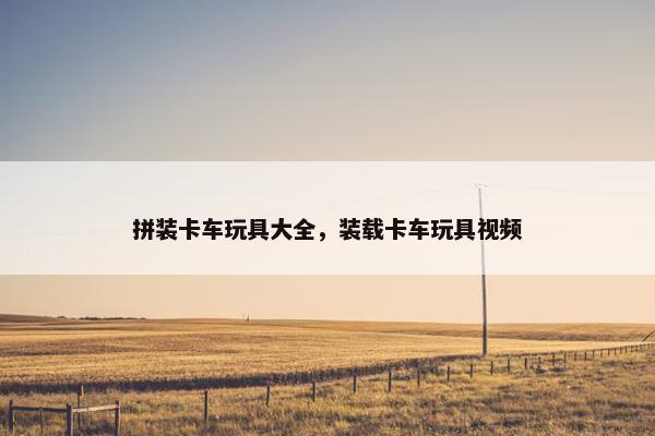 拼装卡车玩具大全，装载卡车玩具视频