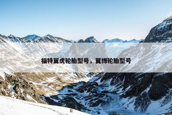福特翼虎轮胎型号，翼博轮胎型号