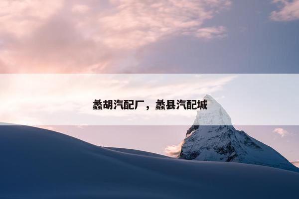 蠡胡汽配厂，蠡县汽配城
