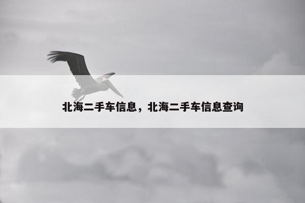 北海二手车信息，北海二手车信息查询