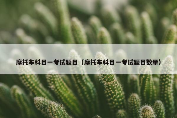 摩托车科目一考试题目（摩托车科目一考试题目数量）