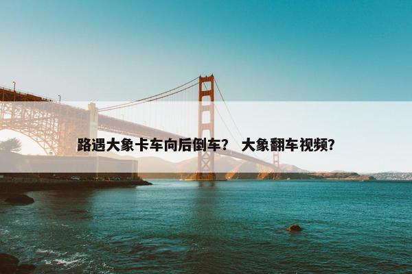 路遇大象卡车向后倒车？ 大象翻车视频？