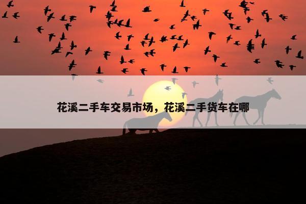 花溪二手车交易市场，花溪二手货车在哪