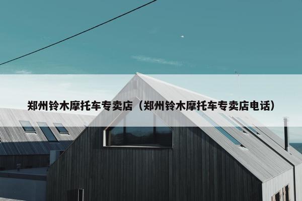 郑州铃木摩托车专卖店（郑州铃木摩托车专卖店电话）